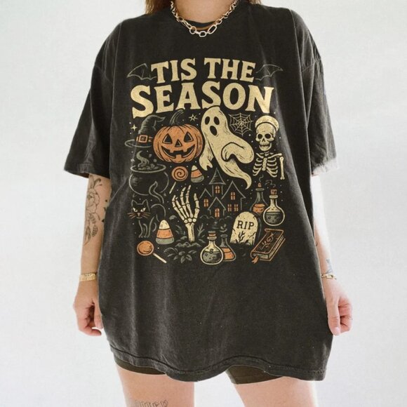 Tis The Season Halloween Shirt, Ghost Pumpkin Halloween Shirt - Picture 1 of 1